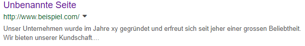 Google SERP META-TAG